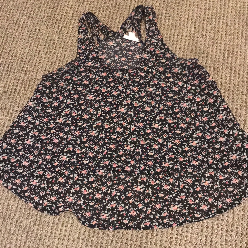 Cute black flowery shirt